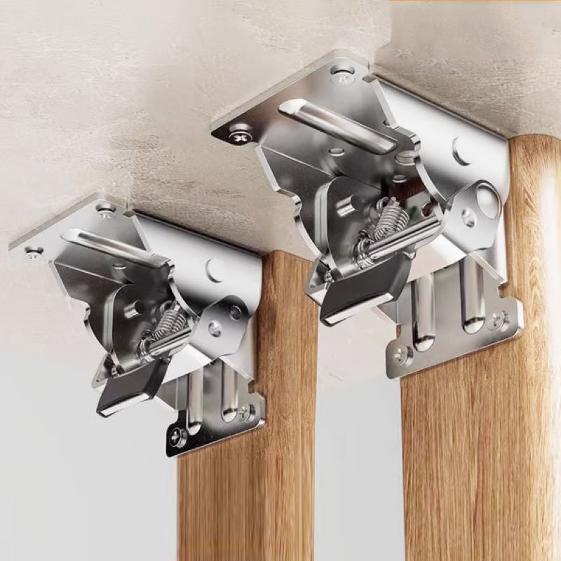 Table support self-locking hinge