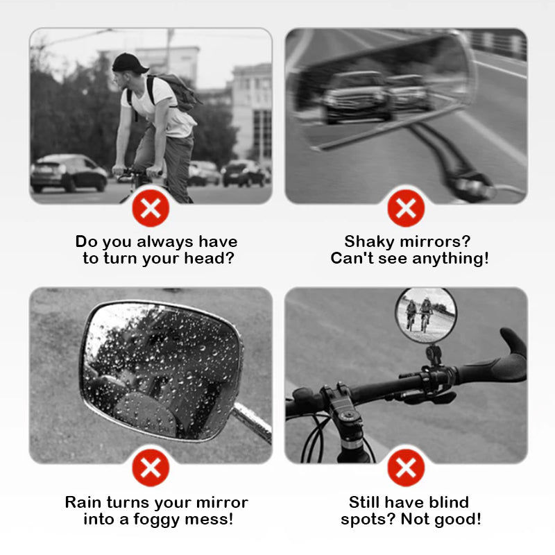 360° rotatable and adjustable bicycle rearview mirror