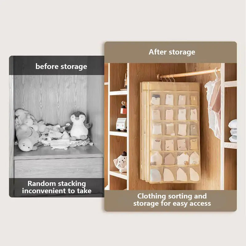 Double-sided underwear storage bag