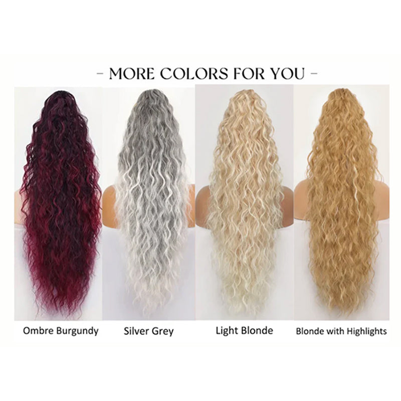 Water ripple ponytail wig