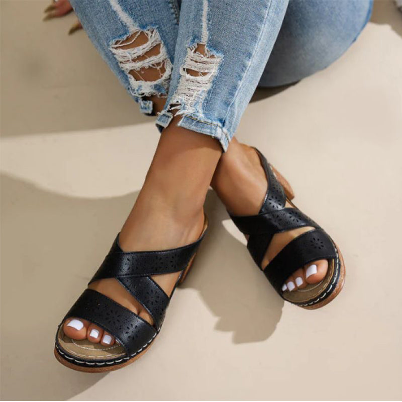 Women's Vintage Cutout High Heel Sandals and Pumps