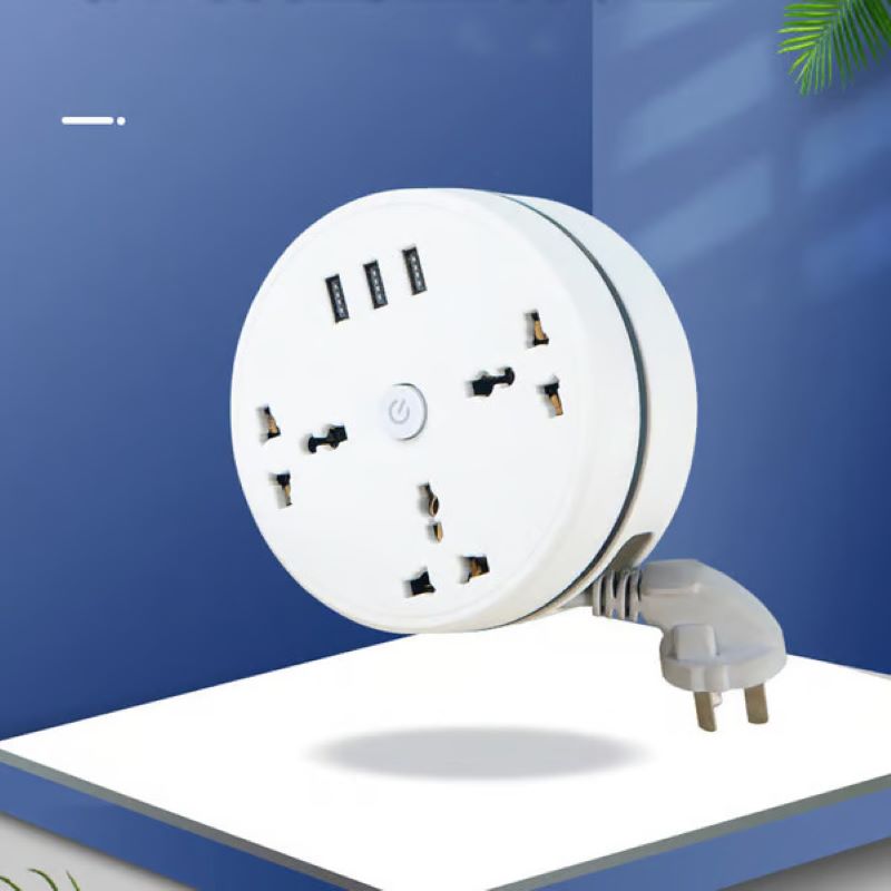 💥Universal storage round power strip