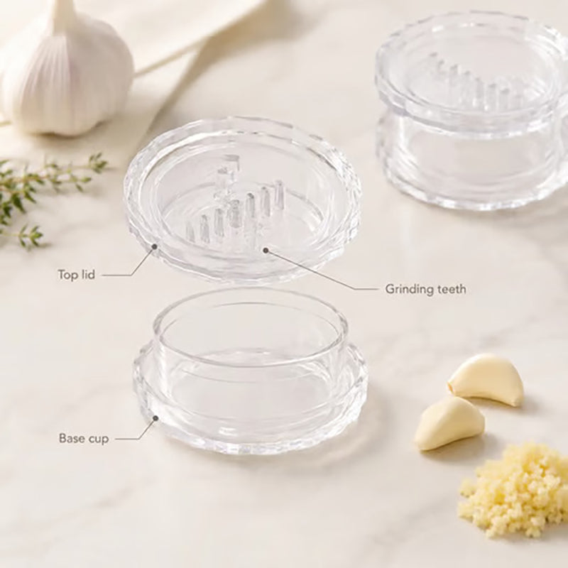 Transparent manual garlic and ginger chopper