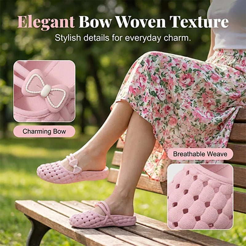 Bow tie soft soled closed toe sandals