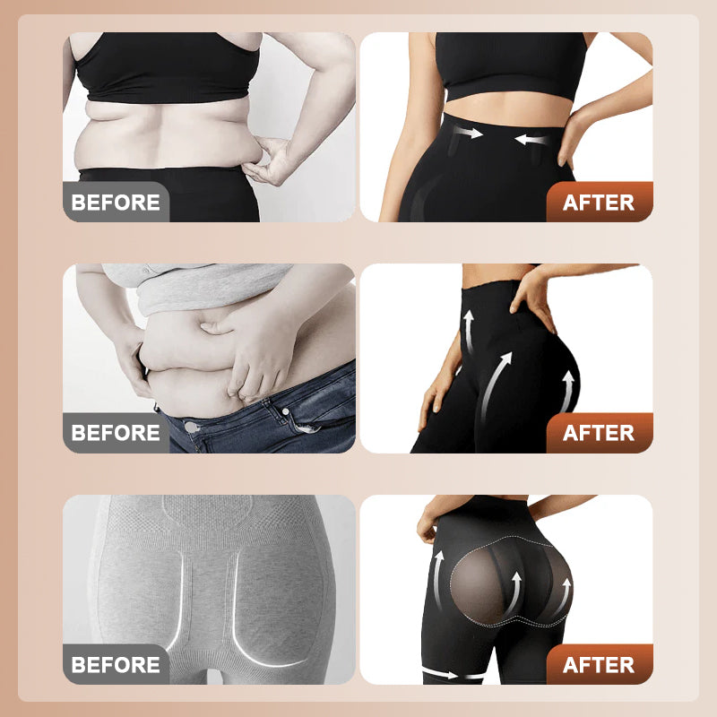 Four-leaf clover pattern breathable seamless tummy control panties