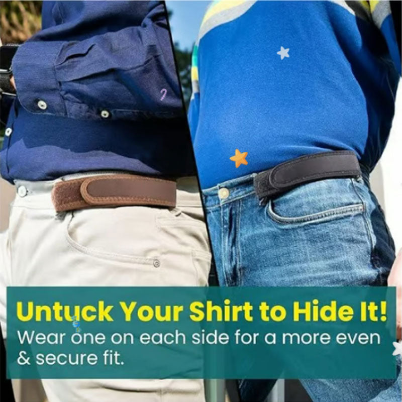 Portable buckleless belt