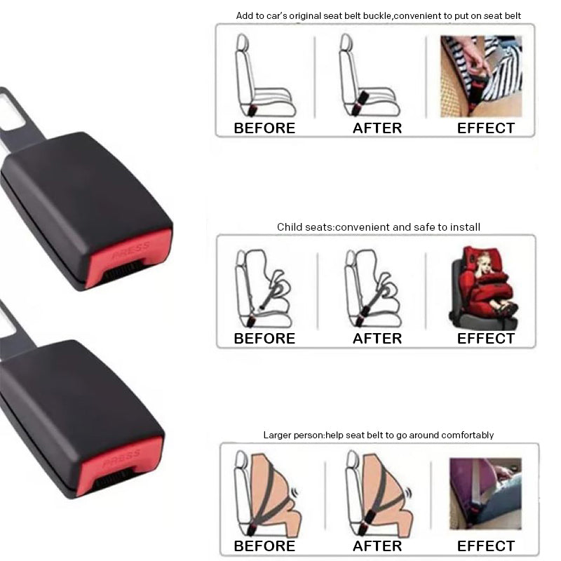 Car seat belt buckle extender