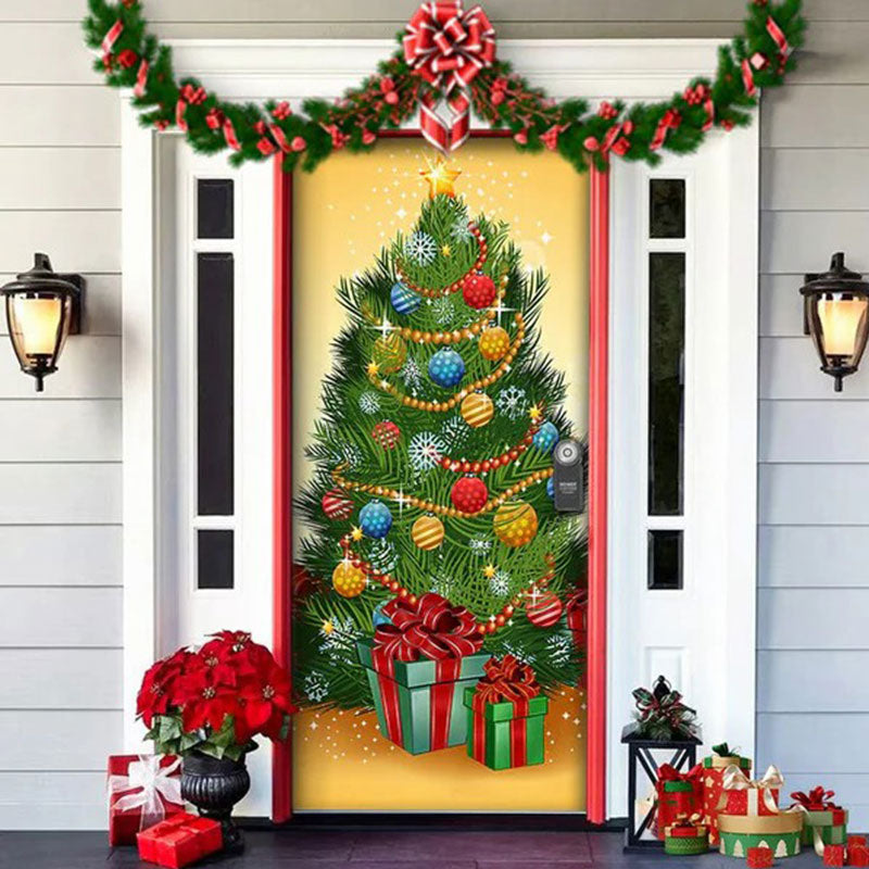 Christmas decoration door cover