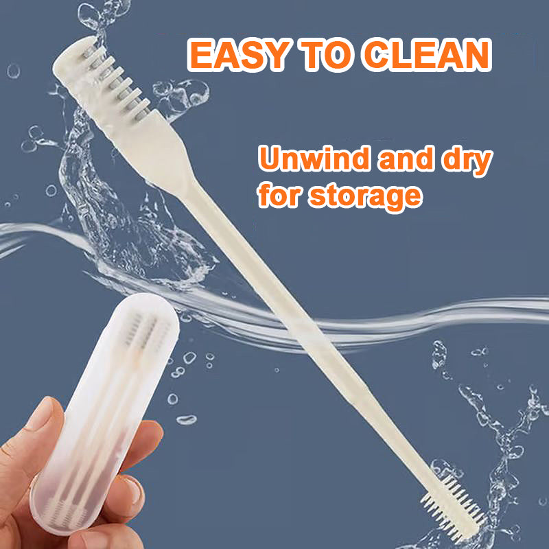 Portable double-headed razor for safe and manual nose hair cleaning