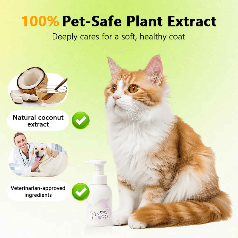 Pet no-rinse foam shampoo