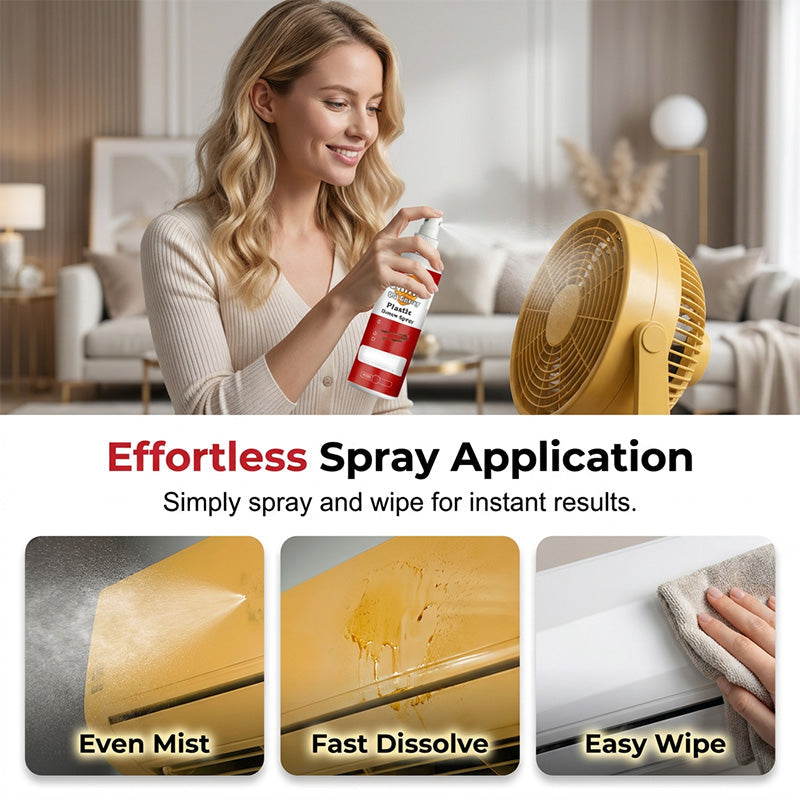 Anti-yellowing spray cleaner