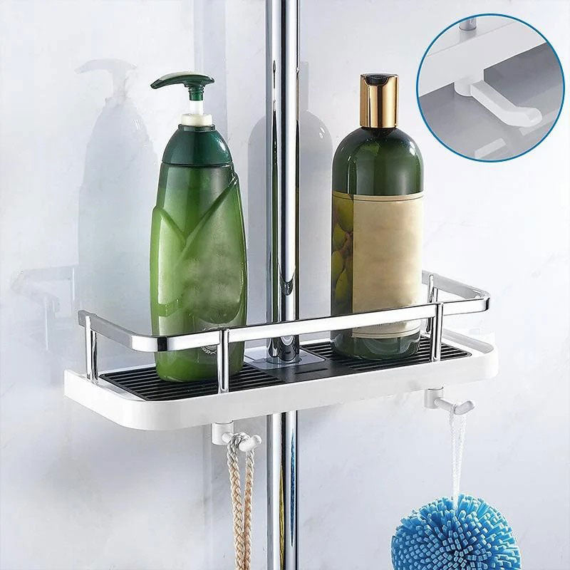 Shower rod storage rack