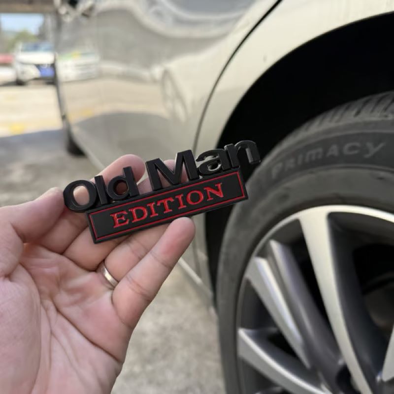🚗 'Old Man Edition' car emblem