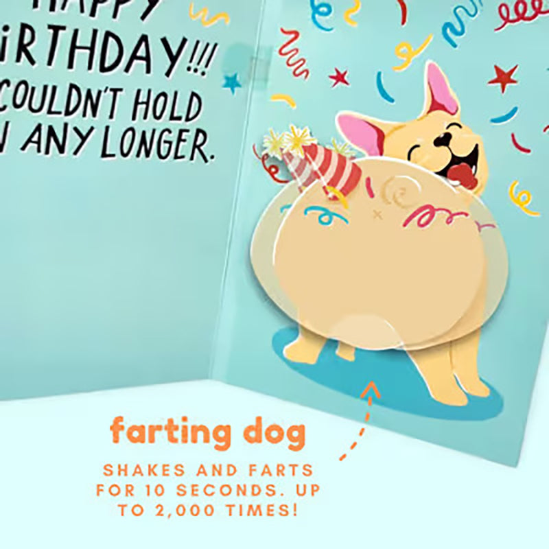Farting Dog Prank Birthday Card