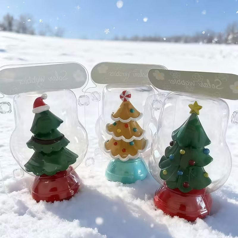 Solar-powered dancing Christmas tree car ornament