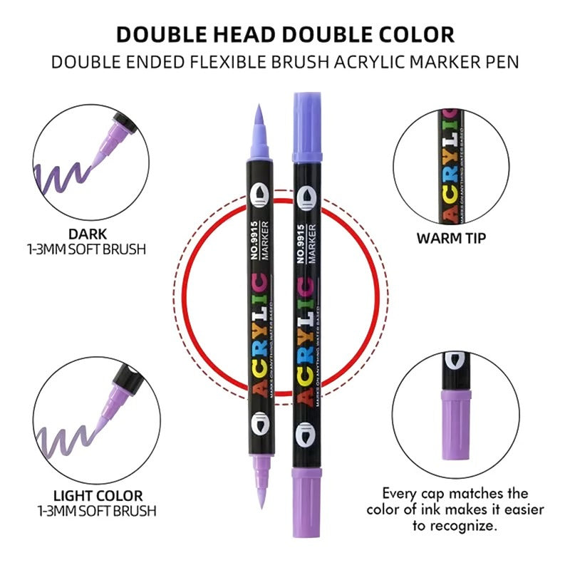 Double-Headed Acrylic Paint Pen