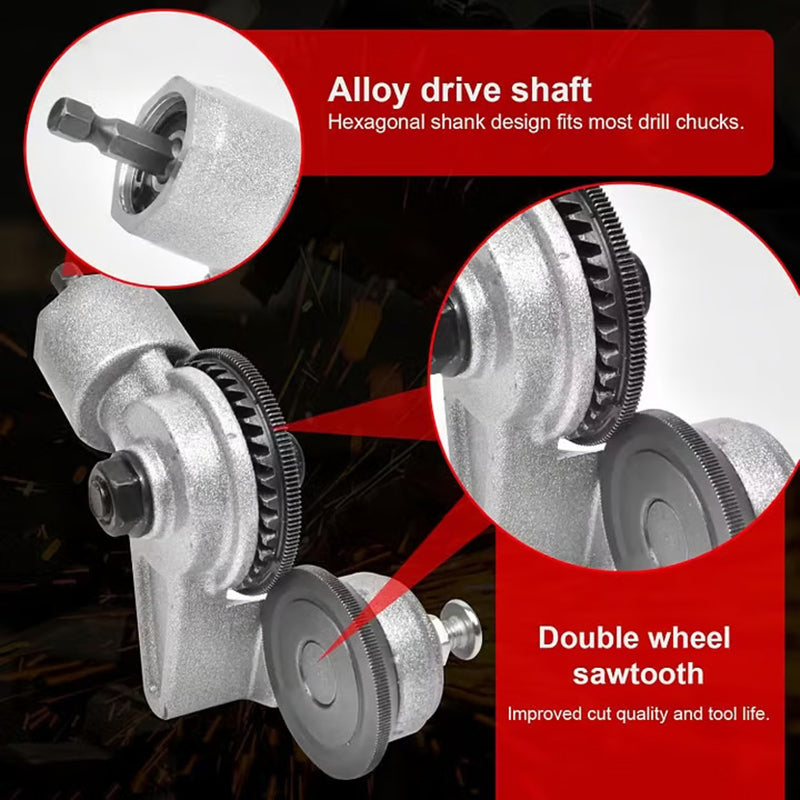 Sheet metal cutting accessories for drill bits