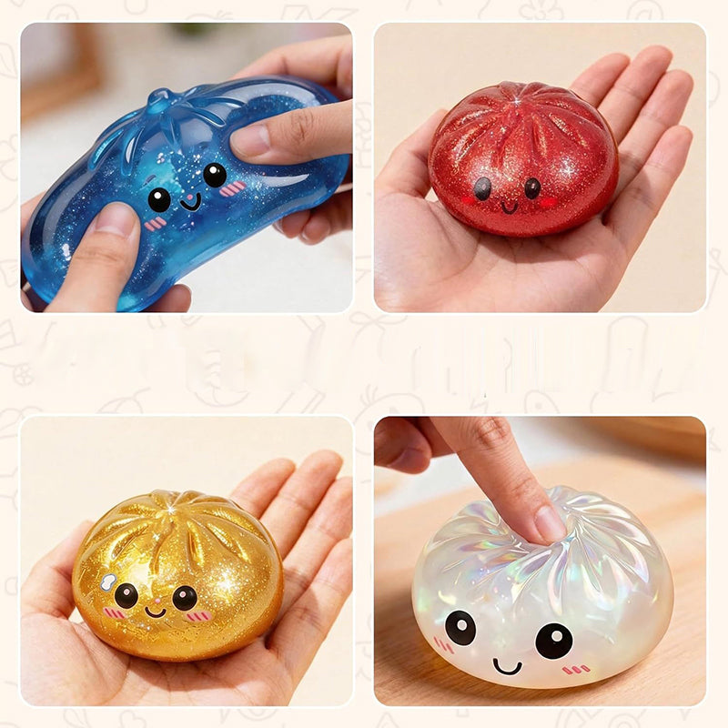 Glowing "Steamed Bun" Style Mystery Stress-Relief Squeeze Toy (Color Random)