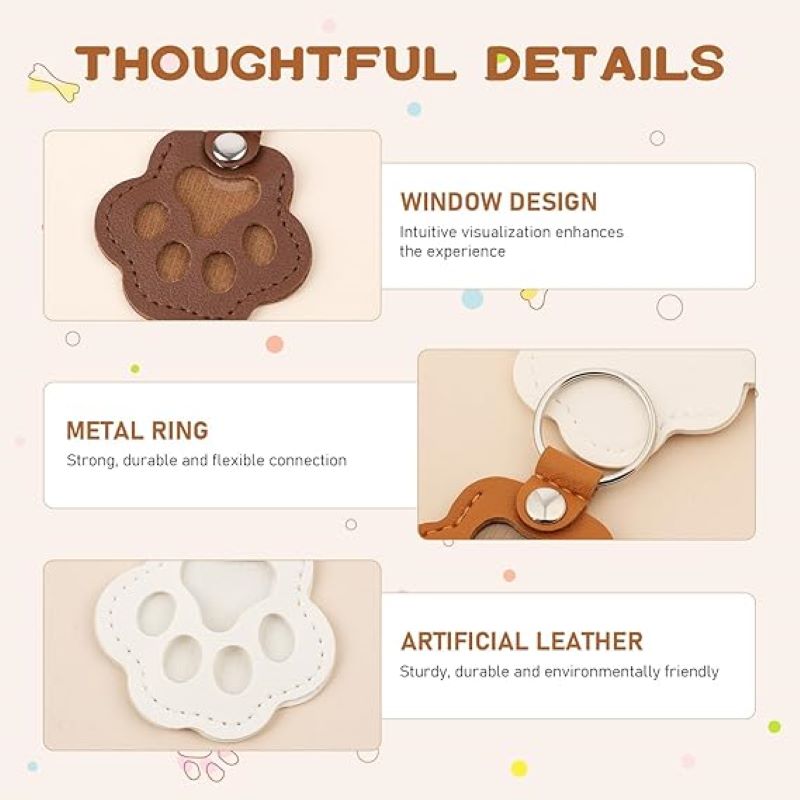 🐾Pet Paw Shaped Leather Keychain