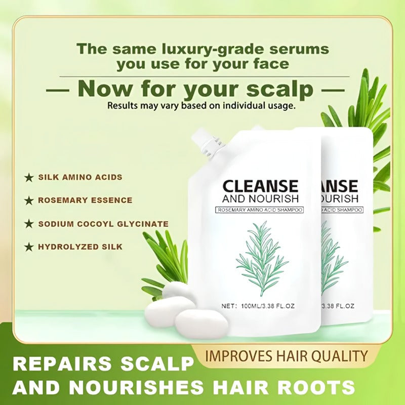 Rosemary Smooth & Shine Shampoo - Sulfate-Free Formula for All Hair Types