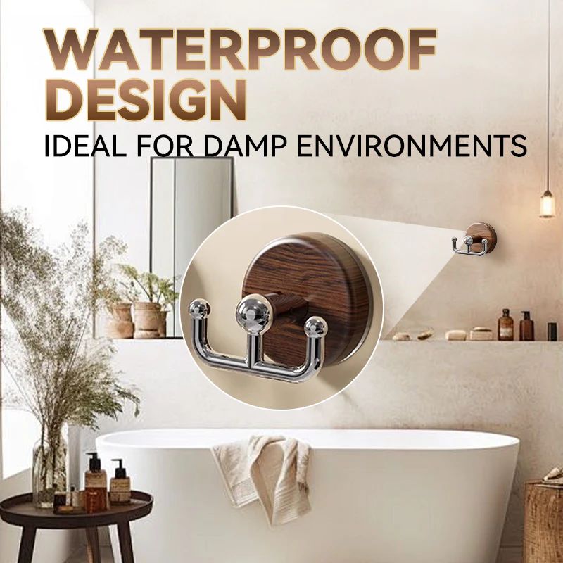 Multifunctional wood grain suction cup hook