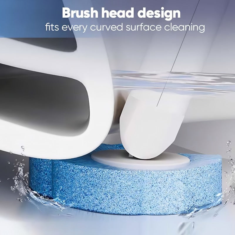 Disposable sponge head toilet brush