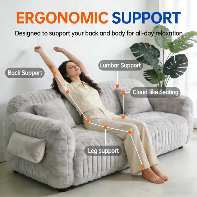 Comfortable plush pet sofa