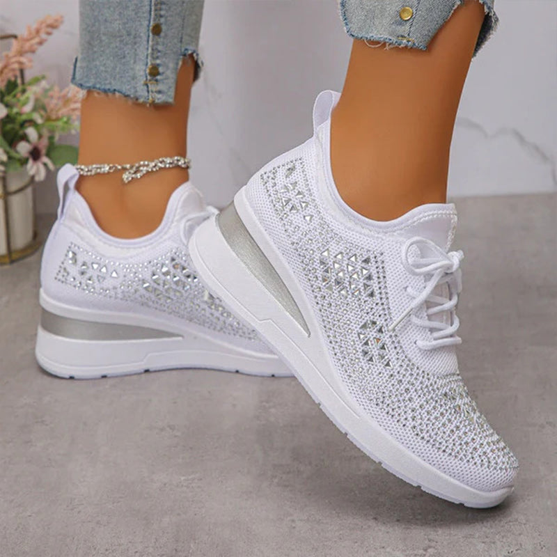 Rhinestone Women's Breathable Corrective Sports Shoes