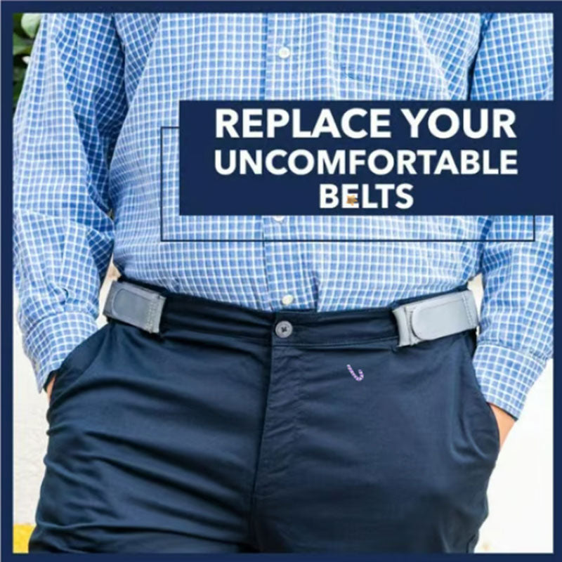 Portable buckleless belt