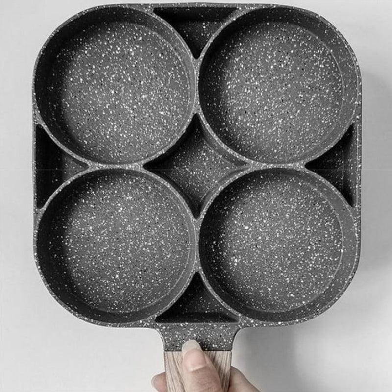 🍳Four-hole egg pan, breakfast omelette household frying pan non-stick pan🥚