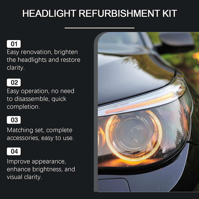 Yellowing atomized scratch care spray for headlights