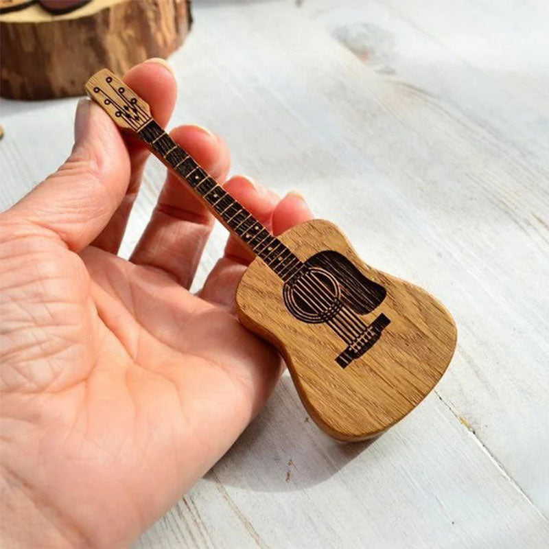 Acoustic Guitar Wooden Pick Box
