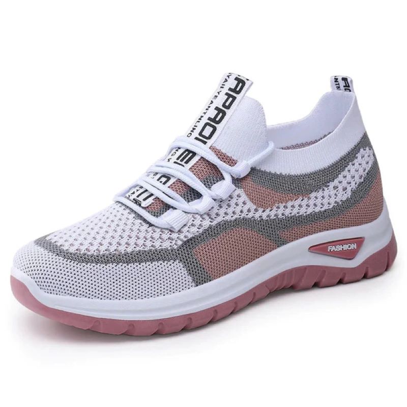 Women's casual shallow lace-up mesh shoes