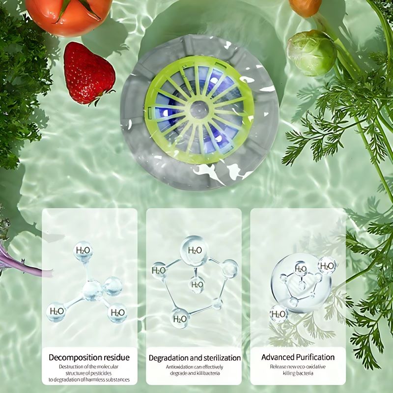 High-efficiency portable fruit and vegetable washing machine