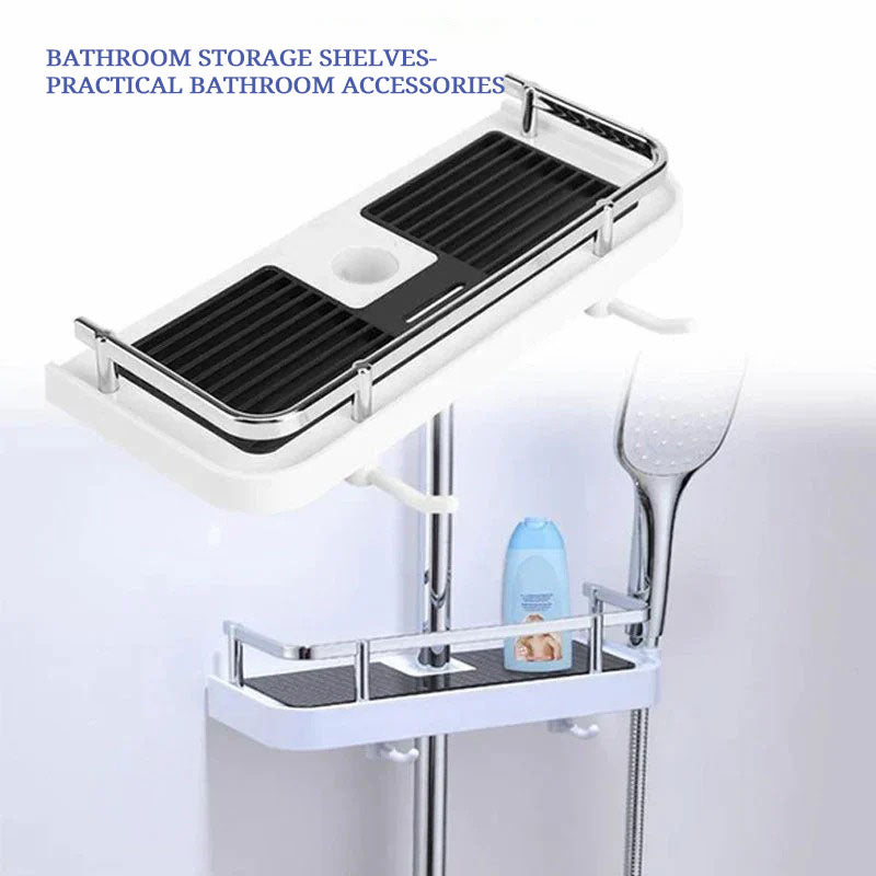 Shower rod storage rack