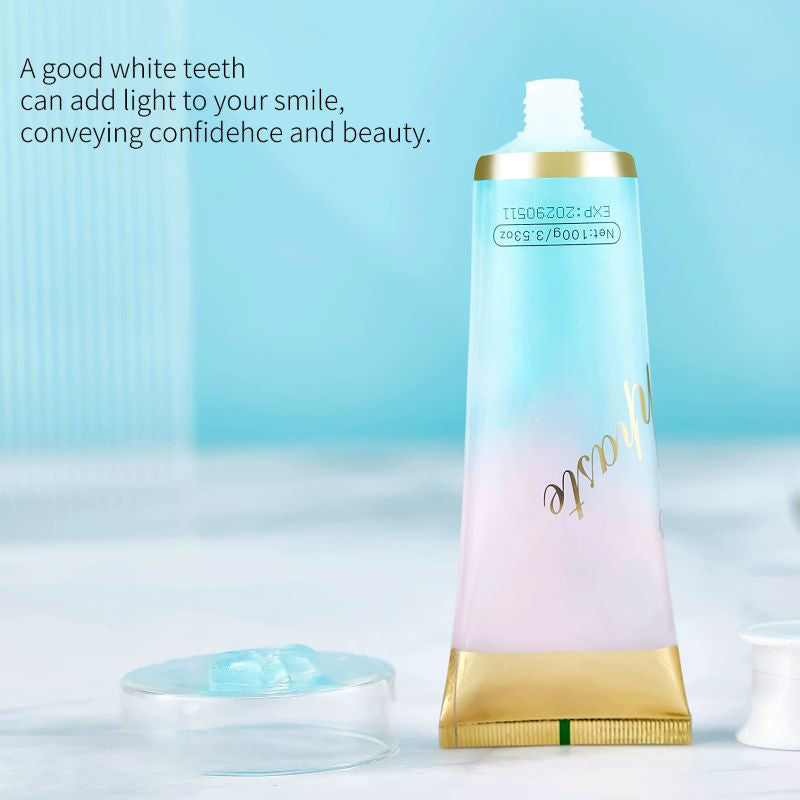 Colored whitening toothpaste