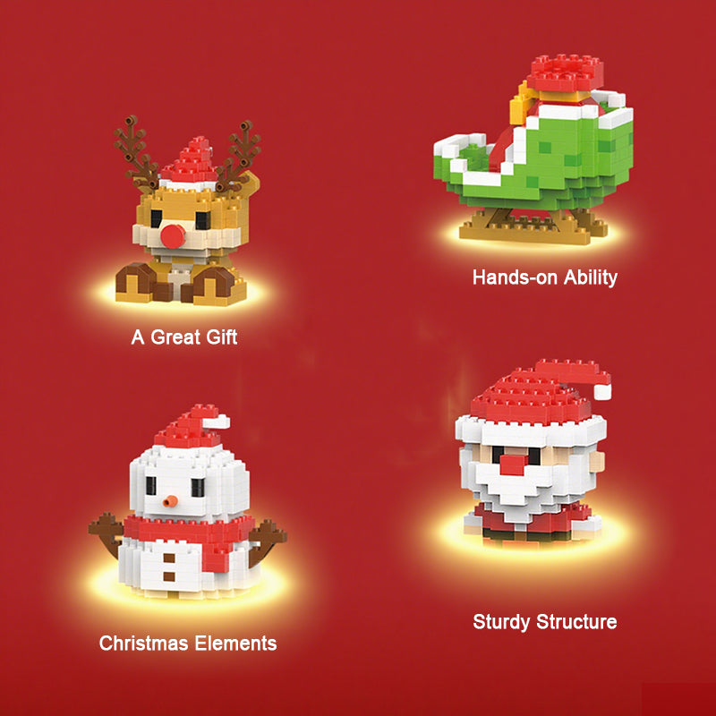 Christmas style children's educational building block toys