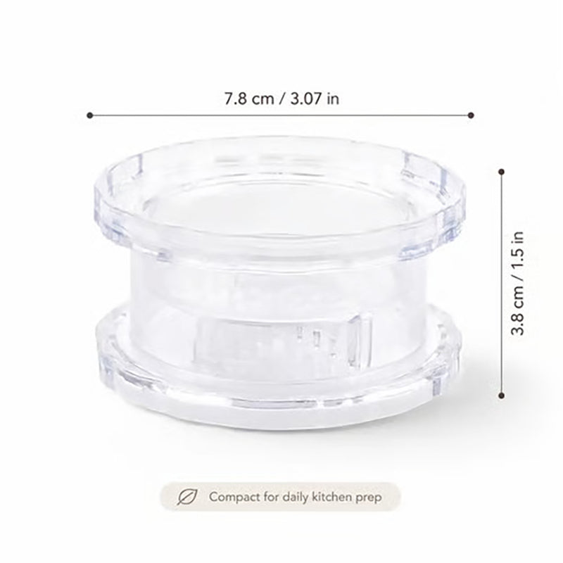 Transparent manual garlic and ginger chopper