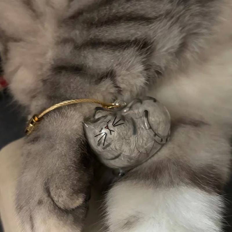 😽Cute cat fur souvenir pendant🎁