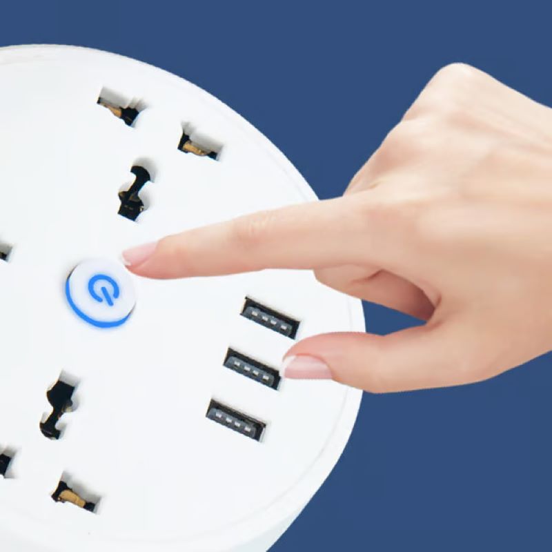 💥Universal storage round power strip