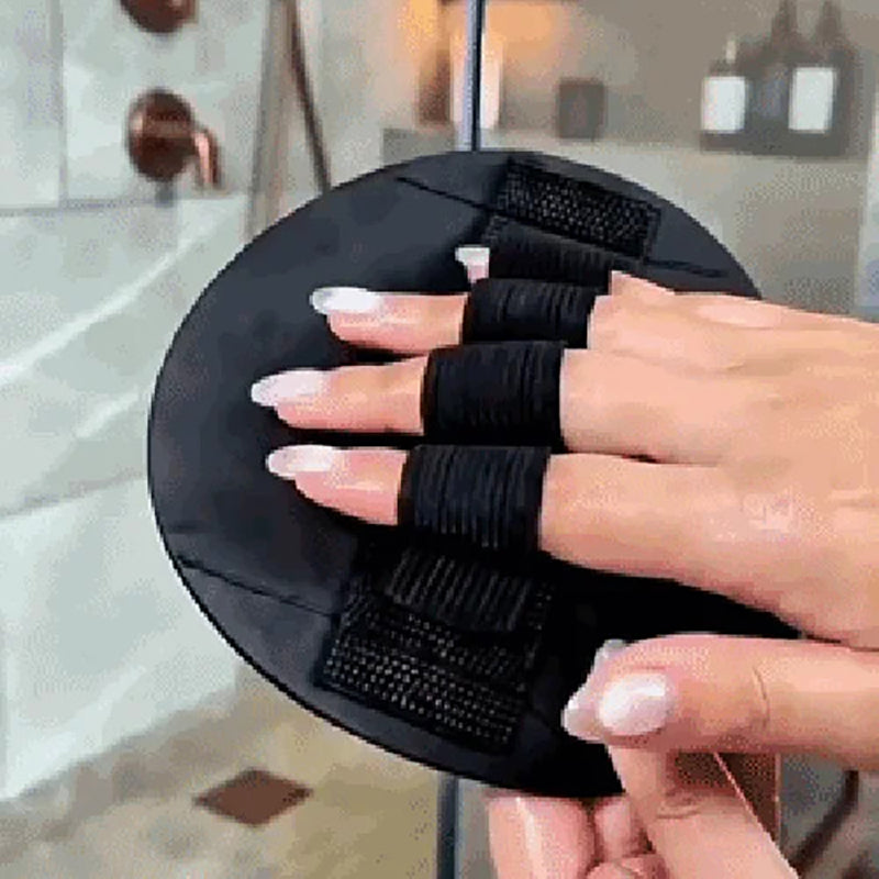 Round exfoliating mitt