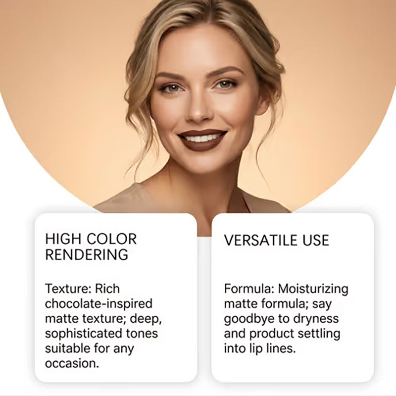 Chocolate Matte Lip Gloss-Buy 1 GET 1 FREE(2PCS)
