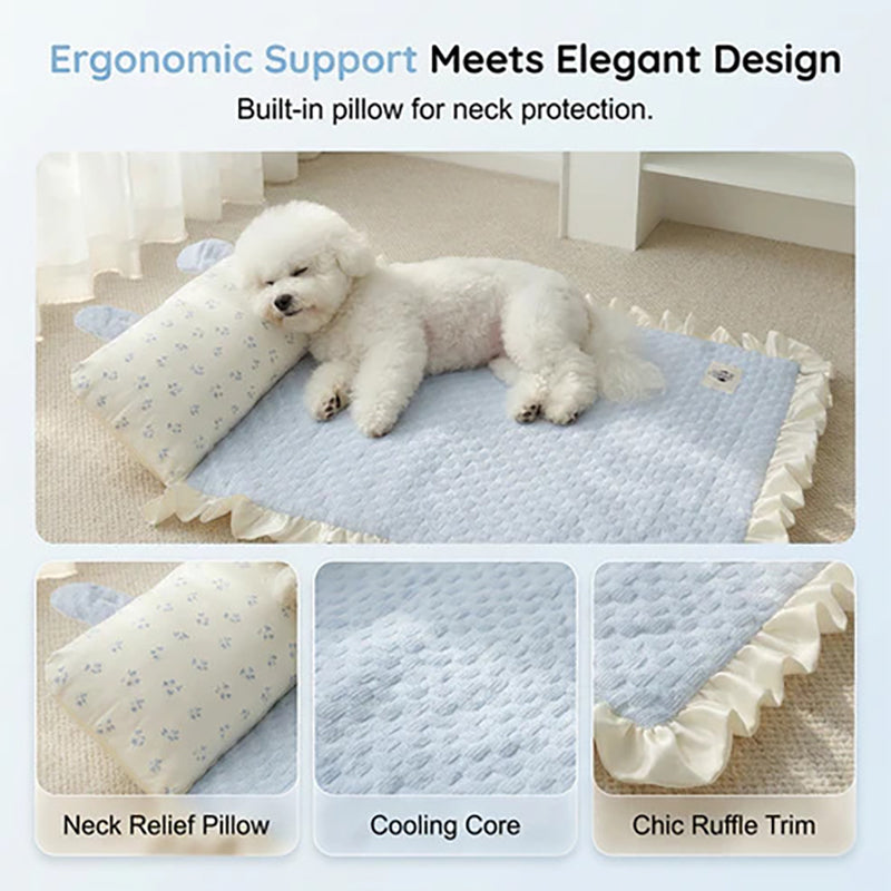 Pet cooling mat with padding