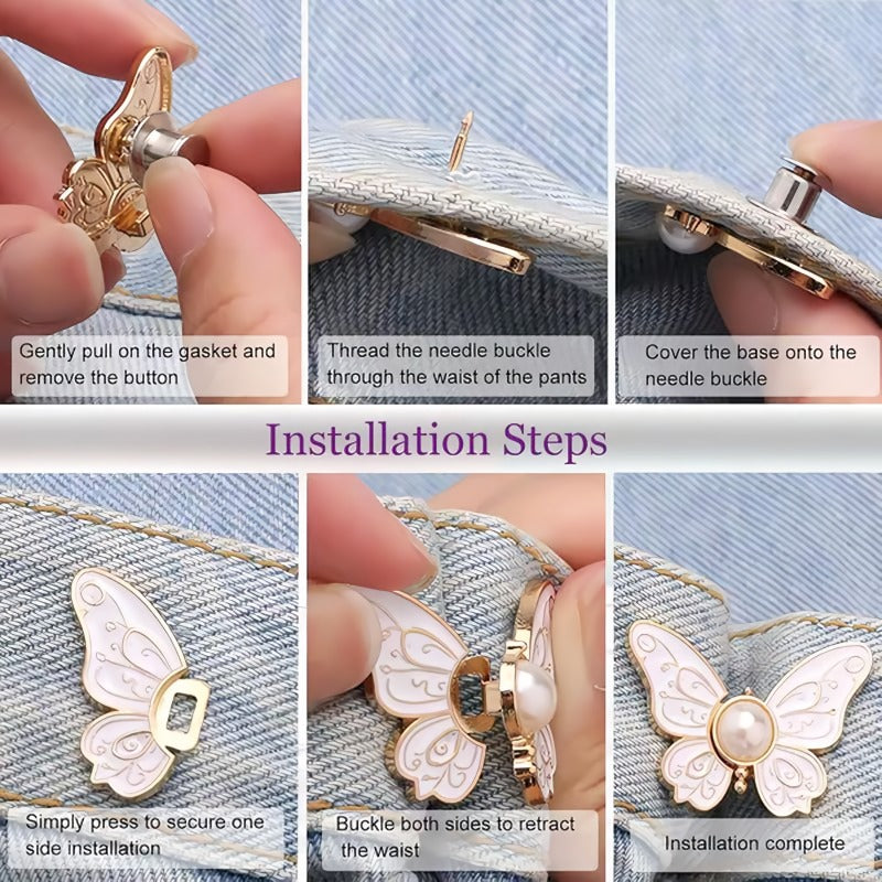 ✨4-Pack Detachable Butterfly Buttons🦋