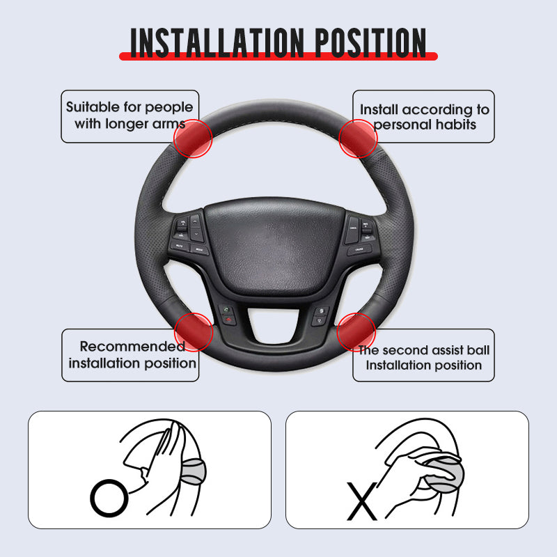 Steering wheel power steering ball