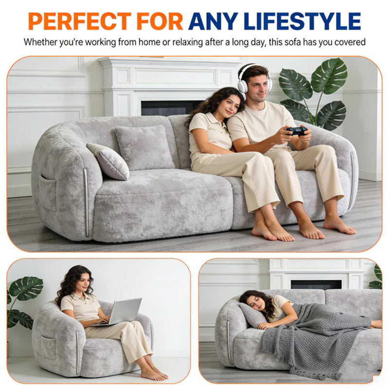 Comfortable plush pet sofa