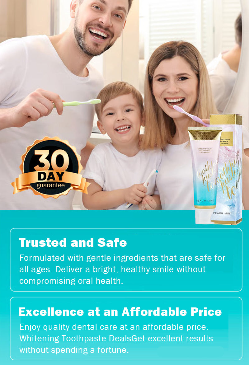 Colored whitening toothpaste