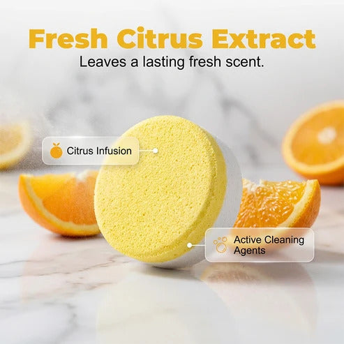 Cleaning and deodorizing tablets for garbage disposal