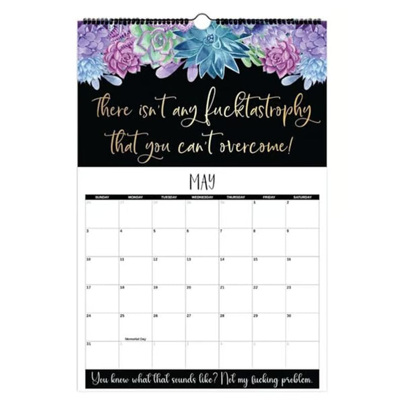 2026 Calendar of Funny Swear Words for Tired Women