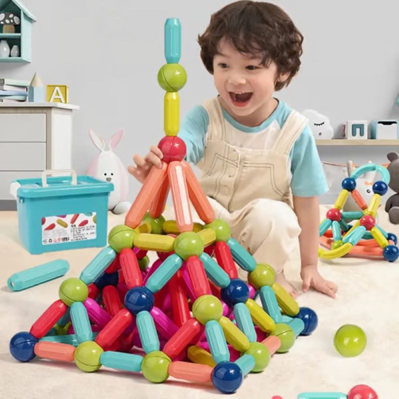 Magnetic stick building blocks, suitable for children's early development